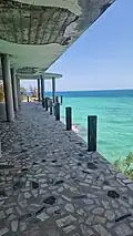 Inside the abandoned hotel