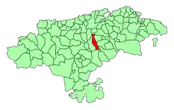 Location of the Municipality of Santiurde de Toranzo