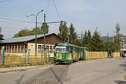 Tram #277 leaving the tram depot, 23 September 2011