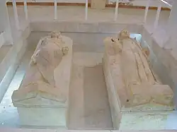 Sarcophagi of the priest and the priestess.