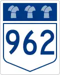 Highway 962 marker