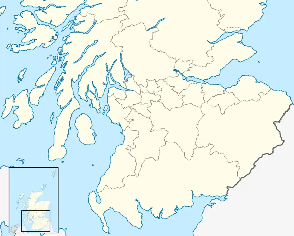 A map of southern Scotland showing some places mentioned in the text