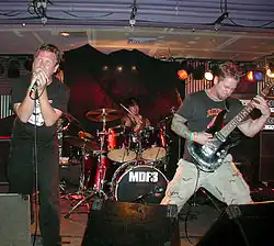 Pig Destroyer in 2005. Left to right: J.&nbsp;R. Hayes, Brian Harvey, Scott Hull.