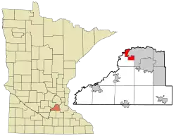 Location of Jackson Township within Scott County, Minnesota