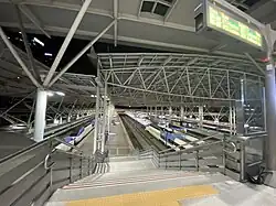 The KTX's platform at midnight