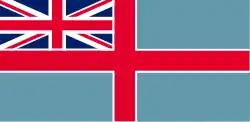Queensland Separation Flag (St George's Cross with white border; different shade of blue) (1859)