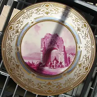 Sèvres plate 1863 (24&nbsp;cm) Painted & signed by Polycles Langlois