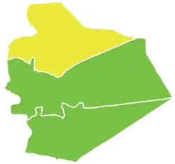 Map of Shahba' District within Suwayda Governorate