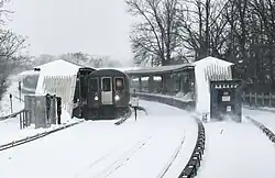 South end of the station, during winter storms