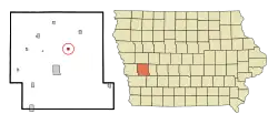 Location of Kirkman, Iowa