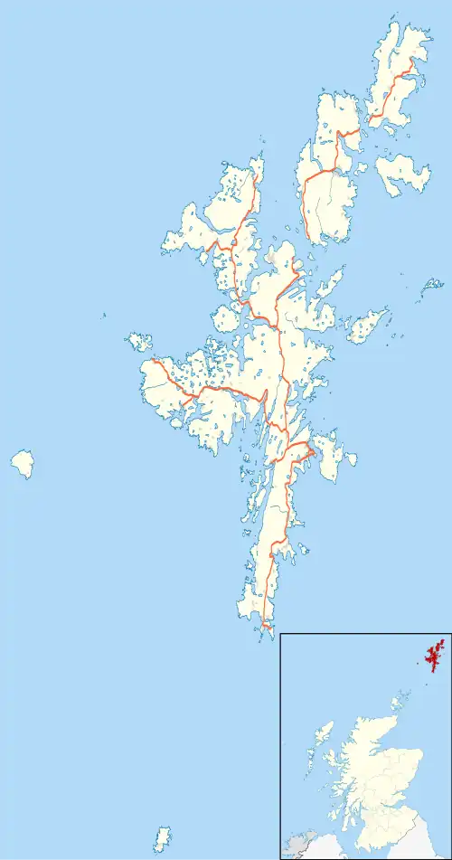 Quarff is located in Shetland