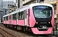 "Pretty Pink" liveried set A3007 in August 2021