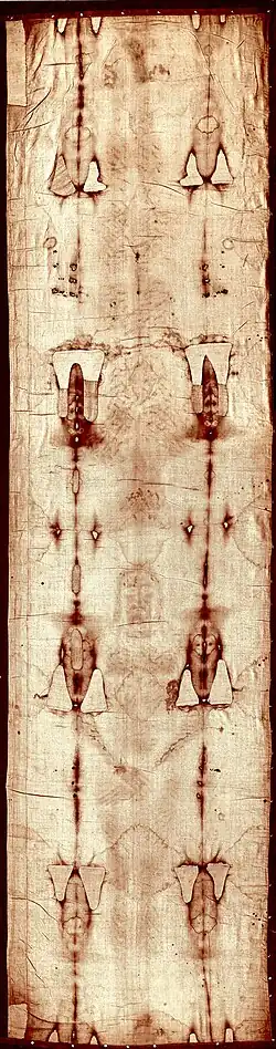 Image 16Shroud of Turin, by Giuseppe Enrie (from Wikipedia:Featured pictures/Culture, entertainment, and lifestyle/Religion and mythology)