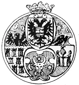 Coat of arm of Sigismund Báthory, Prince of Transylvania (1586–1598, 1598–1599, 1601–1602)