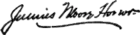 Junius Moore Horner's signature