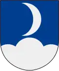 The Moon symbol in the municipal arms of Silvberg ('Silver Mountain') in Sweden