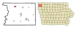 Location of Rock Valley, Iowa