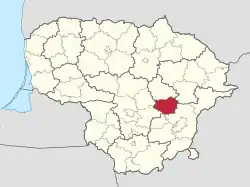 Location of Širvintos district municipality