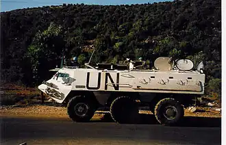 Sisu XA-180, part of UNIFIL, in Al-Fardis, 1998