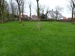 View of the site of the old church