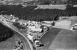 Aerial view of town