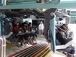 A train in the loading position