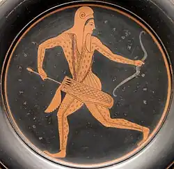 5th century BC Greek depiction of a Scythian archer wearing what would generally be called a Bashlyk