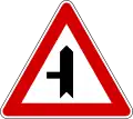I-28 Crossing with minor road on the left.