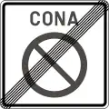 III-28 End of no parking zone.