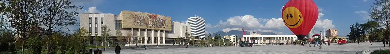 Skanderbeg Square under the Smile Albania tourism marketing campaign