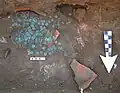 The Snodland Hoard in situ during excavation