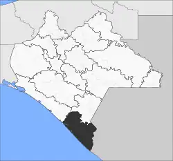 Map of Soconusco in Chiapas