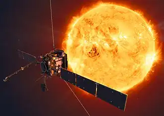 spacecraft in front of the Sun