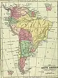 US map 1872: Chilean West-Patagonia and Tierra del Fuego. East-Patagonia is Res nulllius.