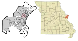 Location of Sycamore Hills, Missouri