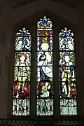 St Michael, the Virgin Mary and St George by Charles Eamer Kempe