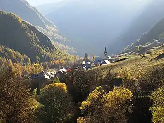 A view of the hamlet of Grande Serenne, in the commune of Saint-Paul-sur-Ubaye
