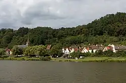 View of the town with the Church of the Assumption of the Virgin Mary