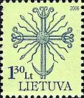 2006 postage stamp, commemorating the Lithuanian Cross-crafting and its symbolism