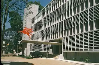 The headquarters of StanVac (now part of Exxon) is an example of Vietnamese modernist architecture which boomed during the era.