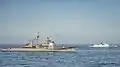 Yiyang underway with USS&nbsp;Monterey on 7 November 2015.