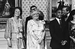 Image 26President Ziaur Rahman with Queen Juliana and Princess Beatrix of the Netherlands in 1979 (from History of Bangladesh)