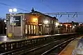 The station buildings.