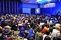 The crowd waiting to see Steam Powered Giraffe perform at Anime Midwest 2014 in the Rosemont Ballroom