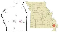 Location of Penermon, Missouri