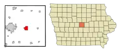 Location of Nevada, Iowa