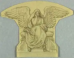 Drawing, contemplation, study for Contemplative Spirit of the East