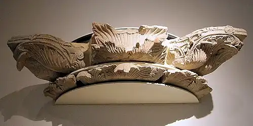 Indo-Corinthian canopy at the Chakhil-i-Ghoundi stupa, Hadda.