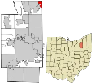 Location in Summit County and the state of Ohio.
