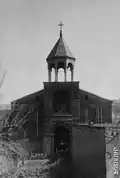 The belfry at the entrance